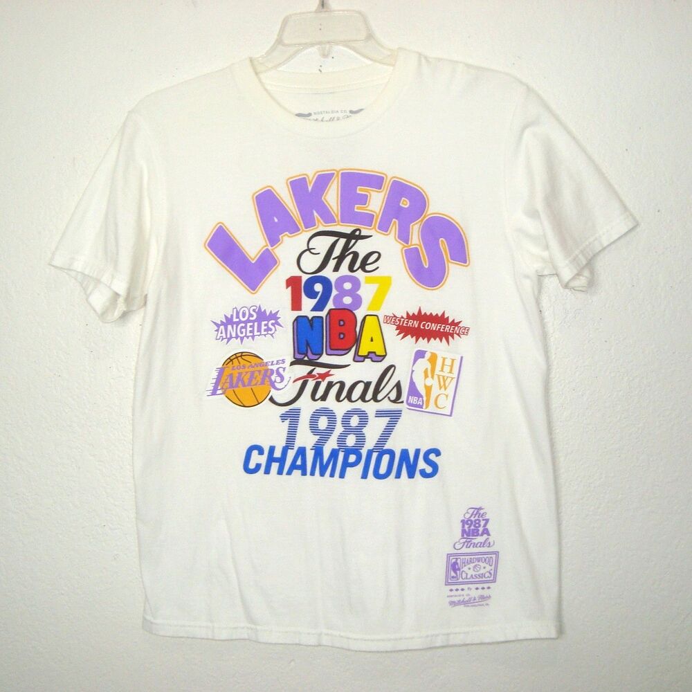 Los Angeles Lakers Mitchell & Ness White 1987 NBA Finals Champions Men's